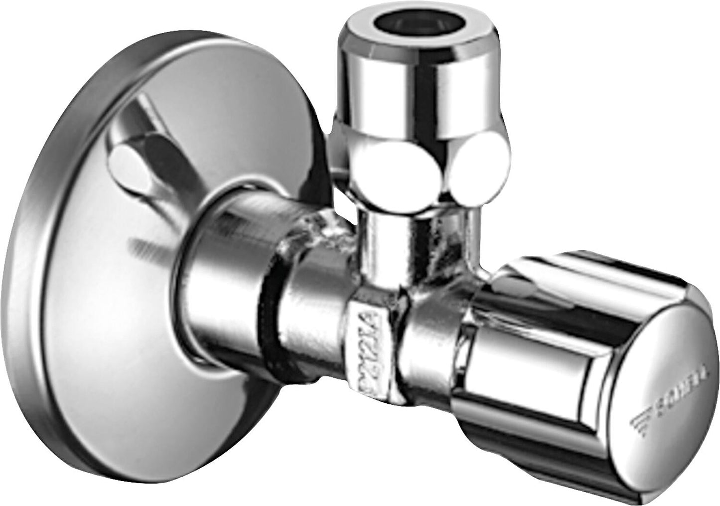 Schell Comfort 3/8" x 3/8" x 10mm self-sealing angle valve, chrome