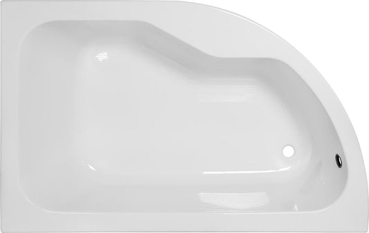 Corner bathtub Andelle, curved left, WxHxD: 1600x435x1000mm, capacity: 243l, acrylic
