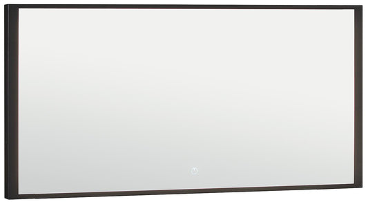 Oselva LED mirror with backlighting and touch switch, with black frame, 1200x800mm