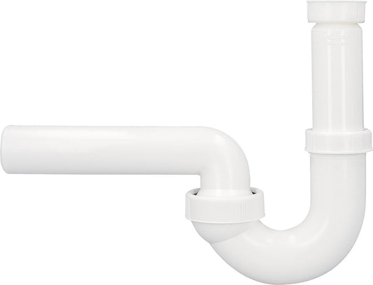 Siphon tubulaire pour lavabo Dallmer type 100/0, DN32 (1 1/4") x DN50, plastique blanc