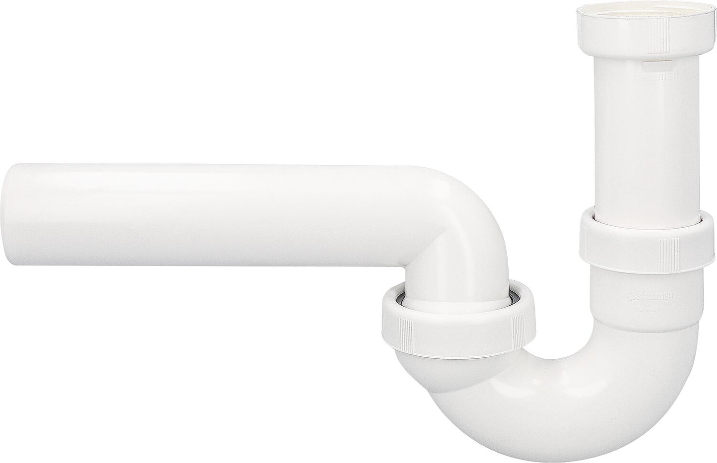 Spülen-Röhrensiphon Gastro Dallmer Typ 100/0, DN50 (2") x DN50, Kunststoff weiß
