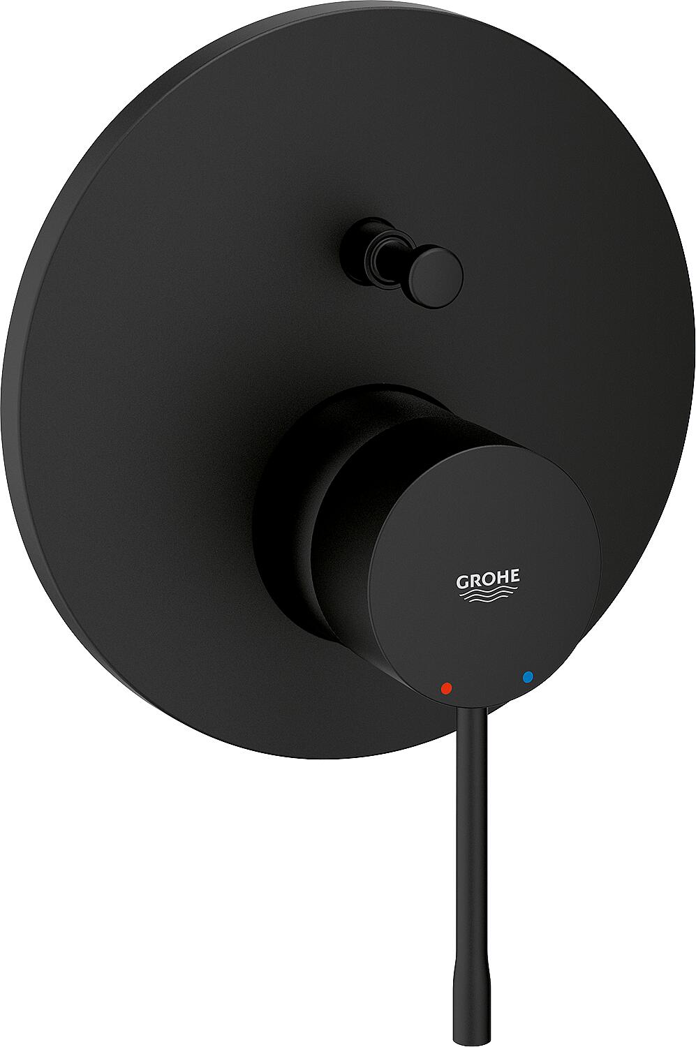 Grohe Essence concealed bath mixer rosette Ø 158mm phantom black