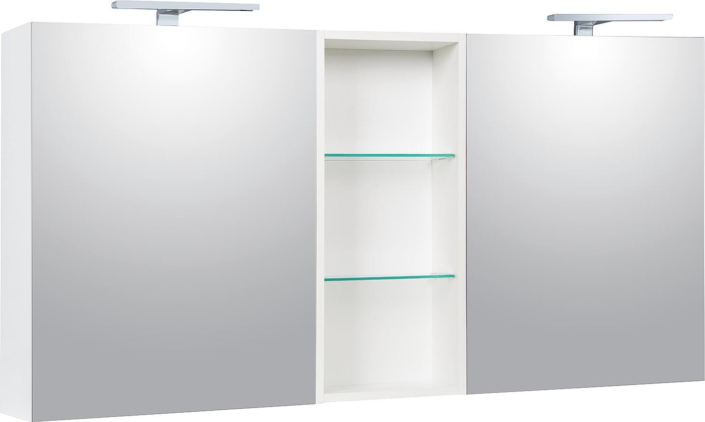 Spiegelschrank Lossa mit LED-Aufsatzleuchten