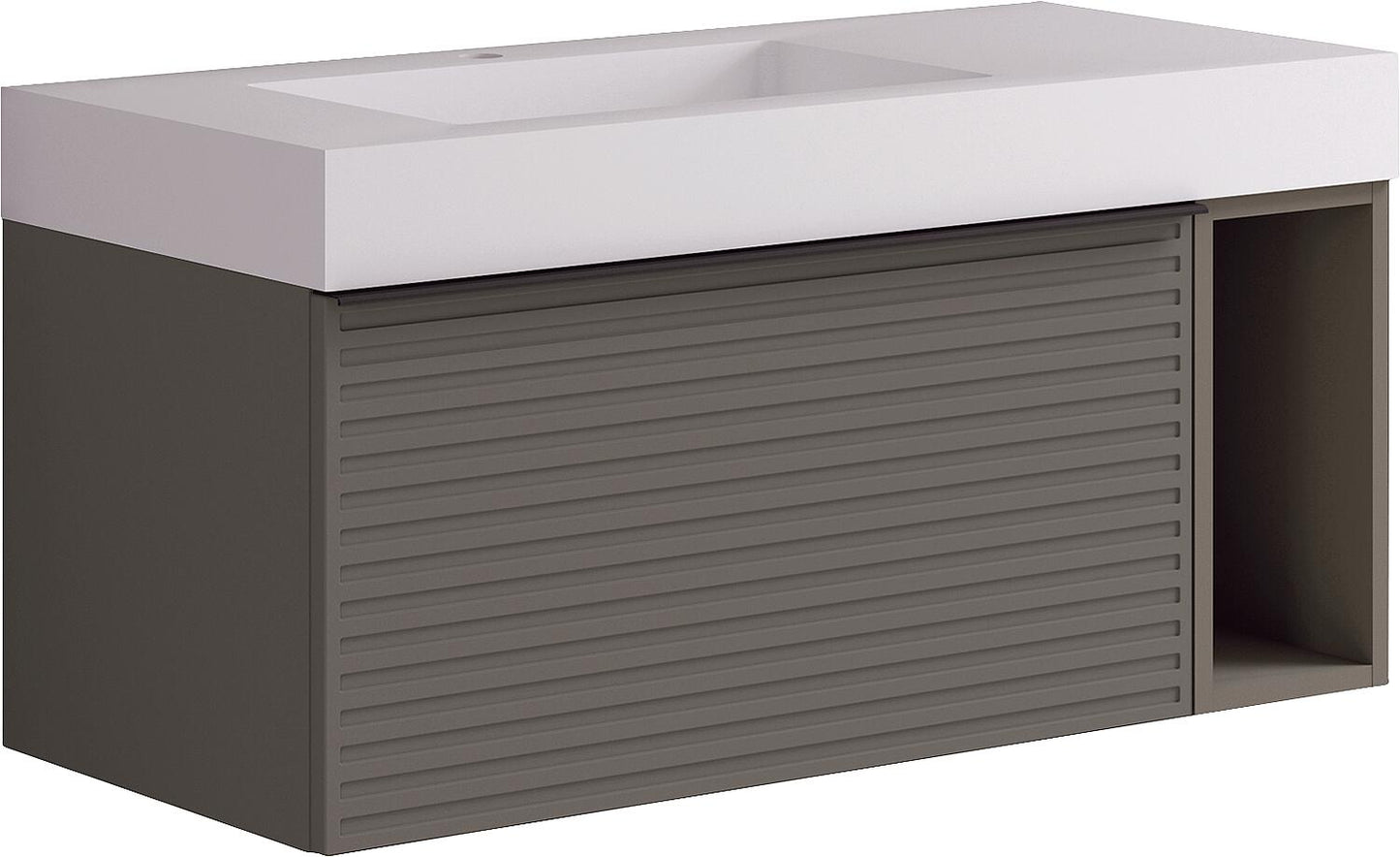 WTU avec WT Blies Gris Carbone avec étagère ouverte, 1005 x 500 x 460 mm