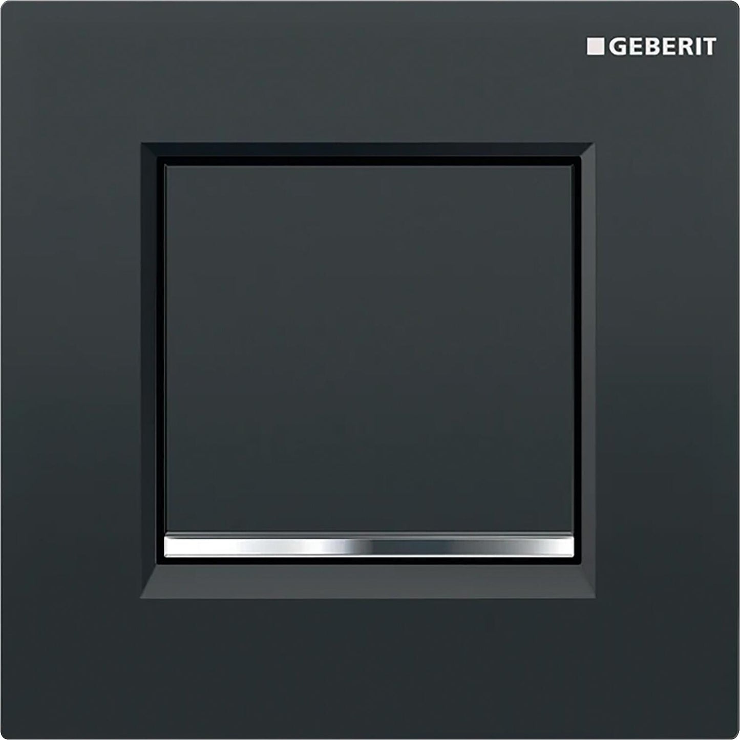 Commande d'urinoir type 20 Square, activation pneumatique, noir