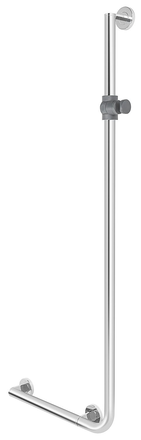 Poignée d'angle Hewi avec support de douche 600x1250 mm, gauche