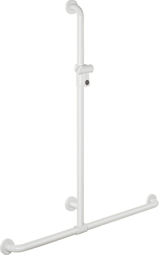 Duschhandlauf Hewi Serie 801 mit Brausestange, 762x1250mm, reinweiss