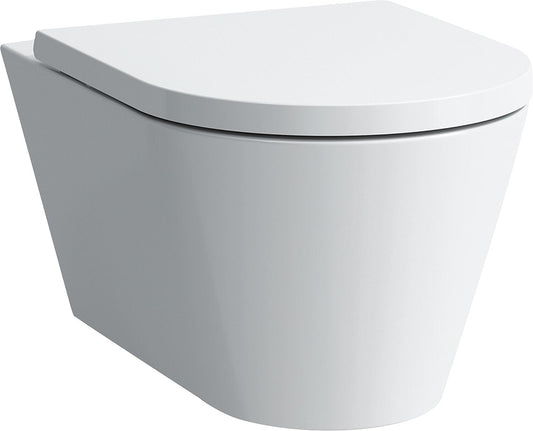 Combi-Pack Laufen Kartell wall-hung, deep-flush toilet with LCC, white, rimless, soft-close toilet seat