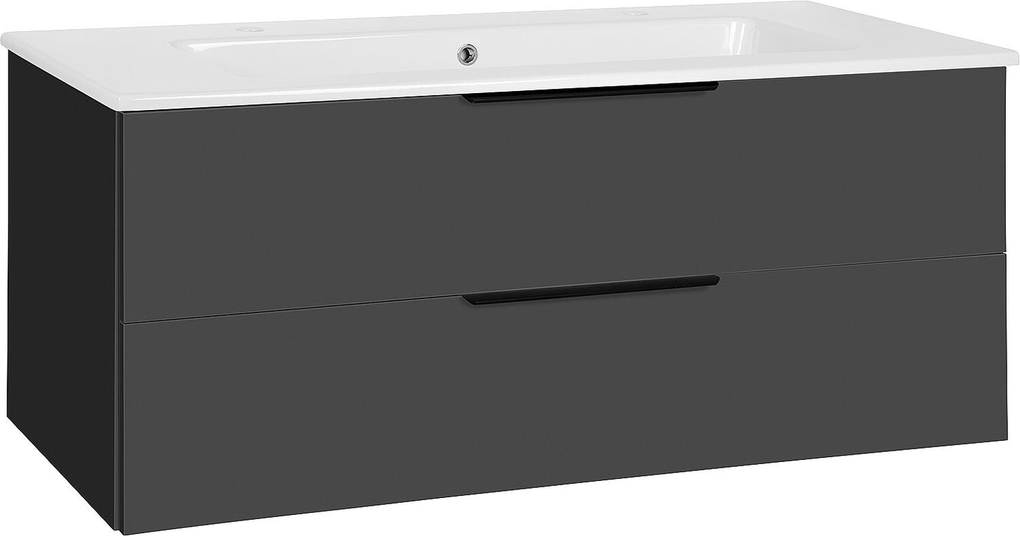 WTU + Ceramic WT LOssA White High Gloss 2 Drawers Width 1210 mm