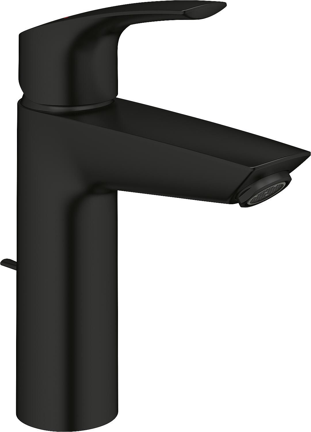 Grohe Eurosmart M-Size basin mixer with waste fitting, projection 121 mm, matte black