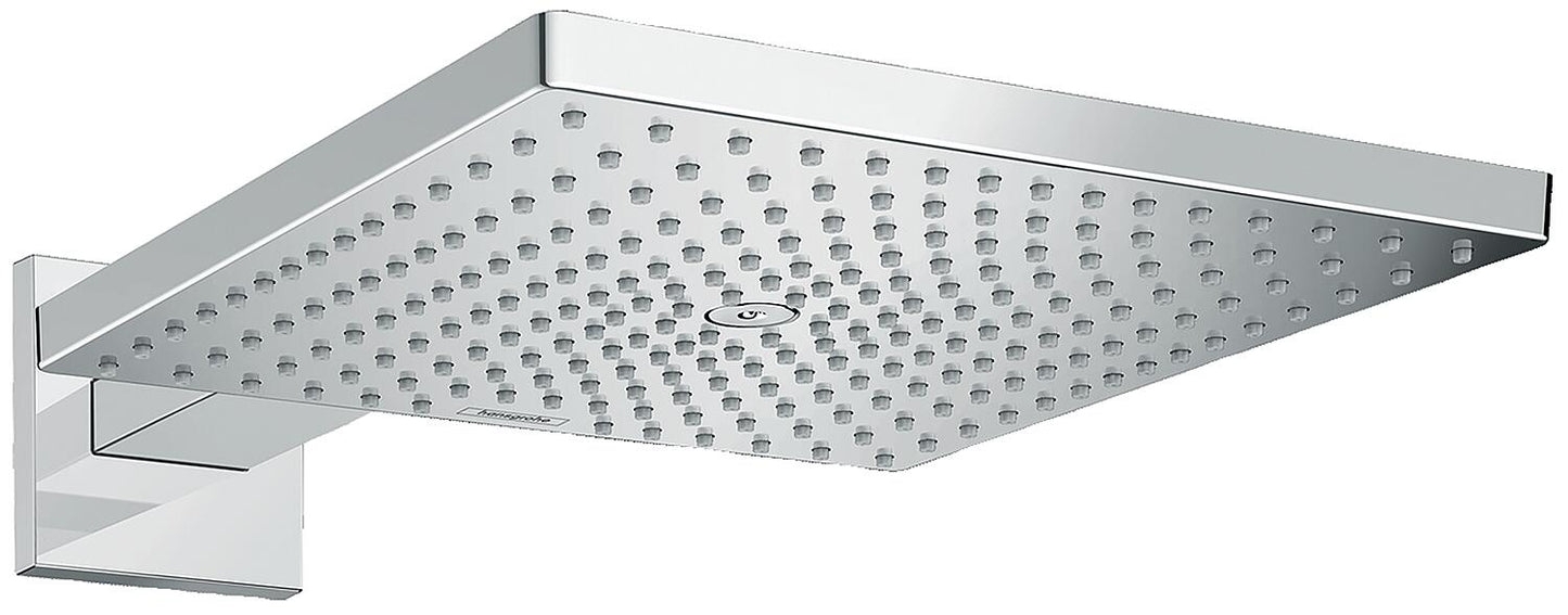Hansgrohe Raindance E 300 1jet 300 x 300 mm overhead shower, with 390 mm shower arm