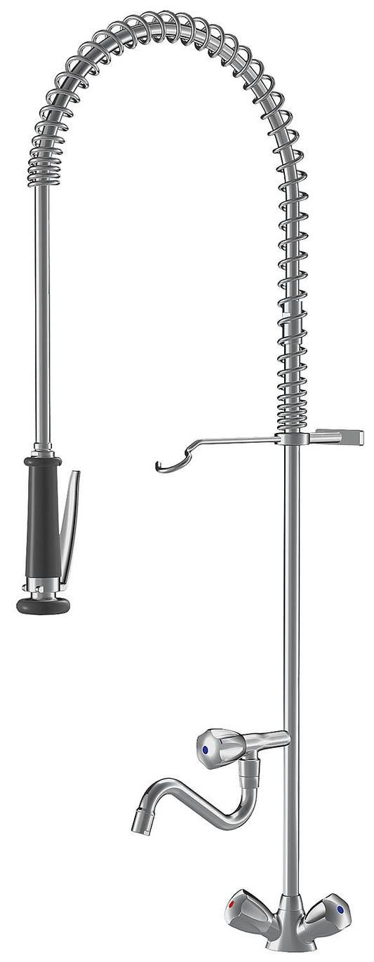 Zweigriff-Spültischmischer KWC Gastro mit Geschirrwaschbrause chrom