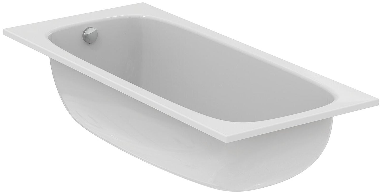Ideal Standard i.life body-shaped bathtub, dimensions (W x H x D): 1700 x 450 x 750 mm, capacity: 230 l, white acrylic