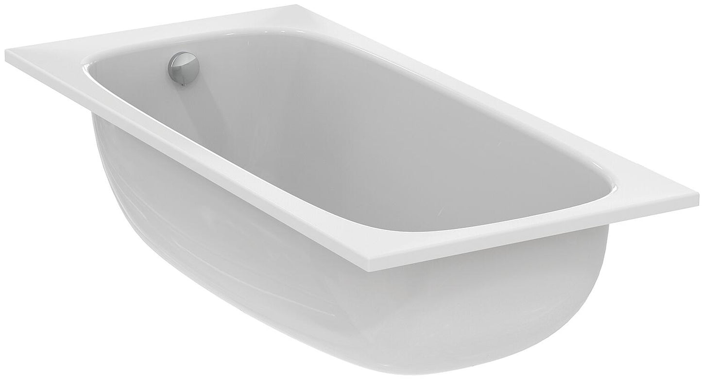 Ideal Standard i.life body-shaped bathtub, dimensions (W x H x D): 1700 x 450 x 750 mm, capacity: 230 l, white acrylic