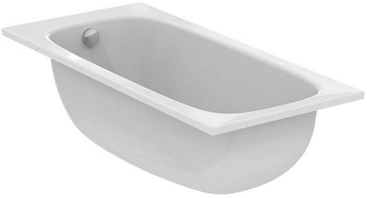 Ideal Standard i.life body-shaped bathtub, dimensions (W x H x D): 1700 x 450 x 750 mm, capacity: 230 l, white acrylic