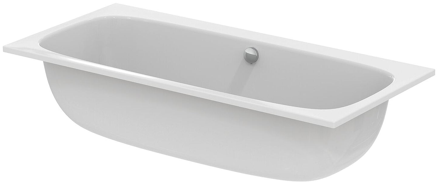 Ideal Standard i.life dual bathtub, dimensions (W x H x D): 1700 x 450 x 750 mm, capacity: 280 l, white acrylic