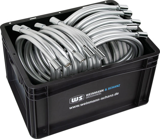 Ensemble de douche comprenant 10 flexibles de douche de 160 cm et 10 flexibles de douche de 125 cm, boîte WS incluse