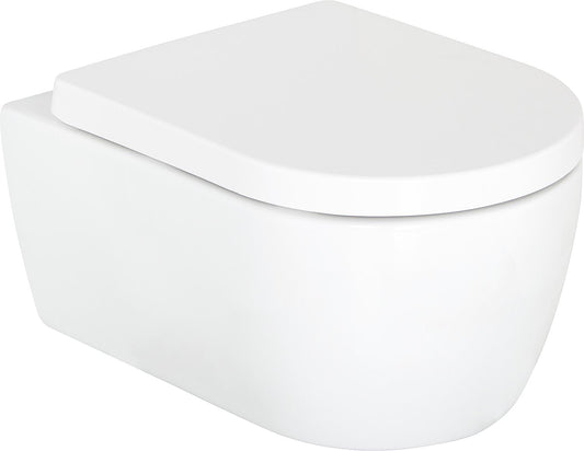 Toilettes suspendues Seja à chasse d'eau profonde (standard) et abattant de toilettes à fermeture amortie Kapuas (pack combiné)