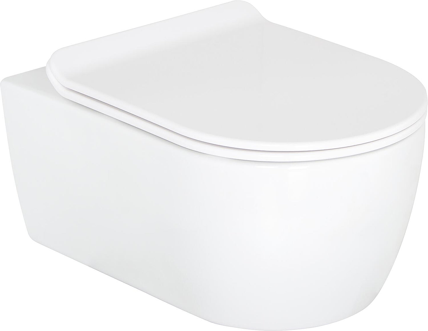 Toilettes suspendues Seja à chasse d'eau profonde (standard) et abattant de toilettes Kapuas Sandwich à fermeture amortie (pack combiné)