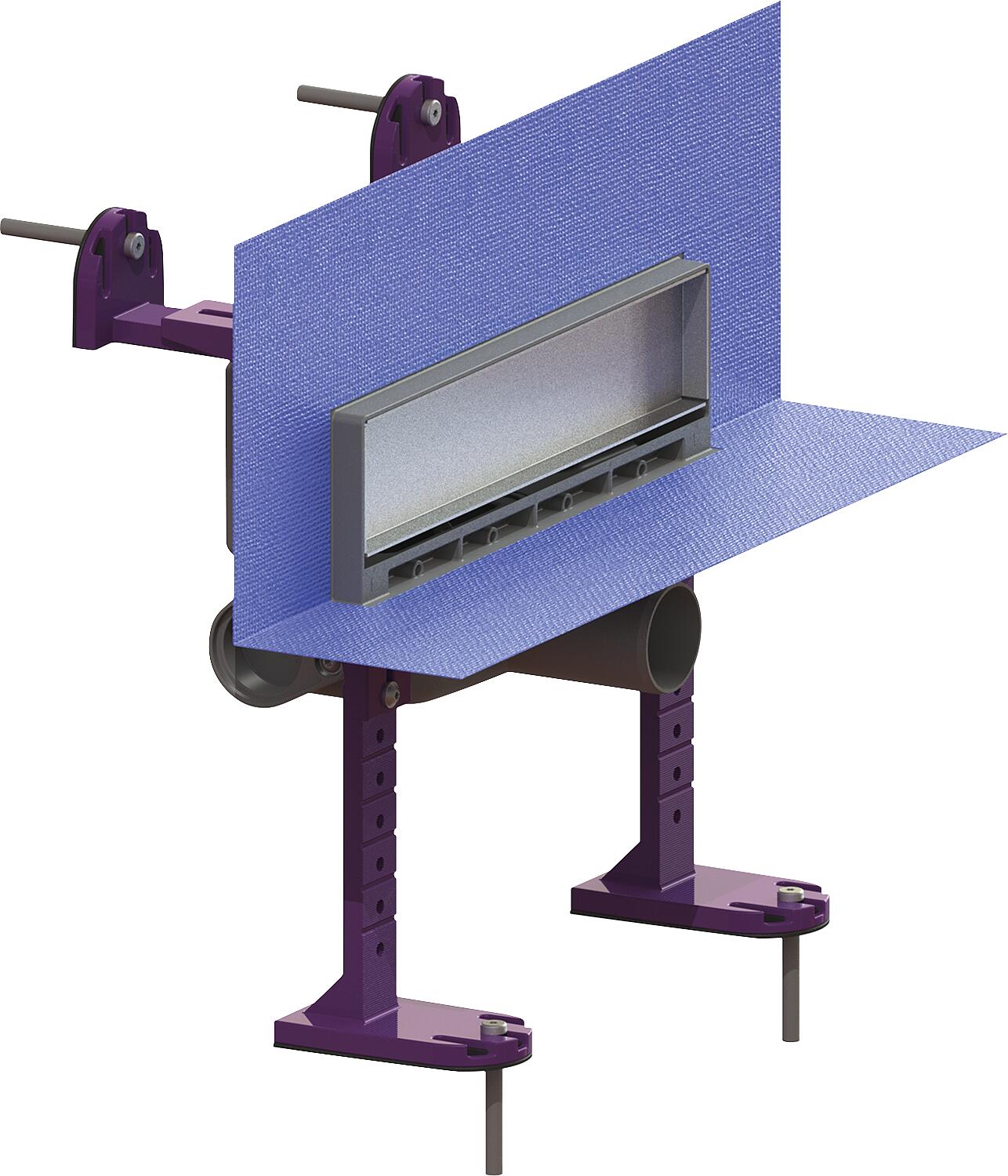 Scada wall drain with stainless steel cover, DN50, sealing flange