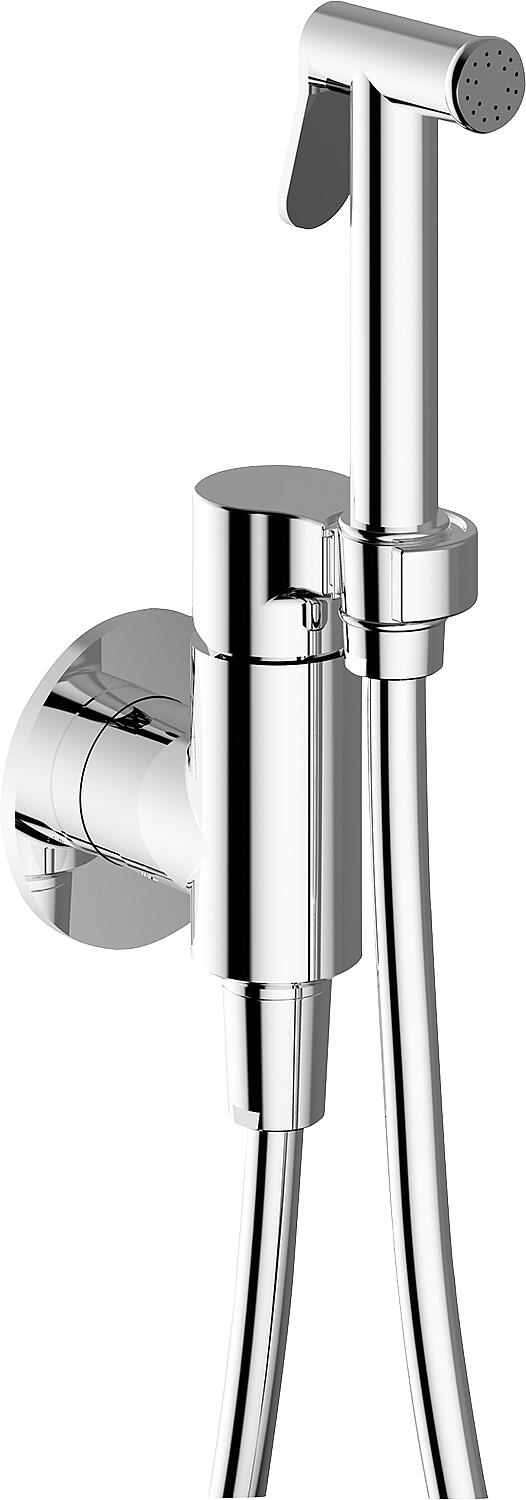 Lissos intimate hygiene shower mixer set with concealed body, hand shower, shower hose and shower holder, chrome