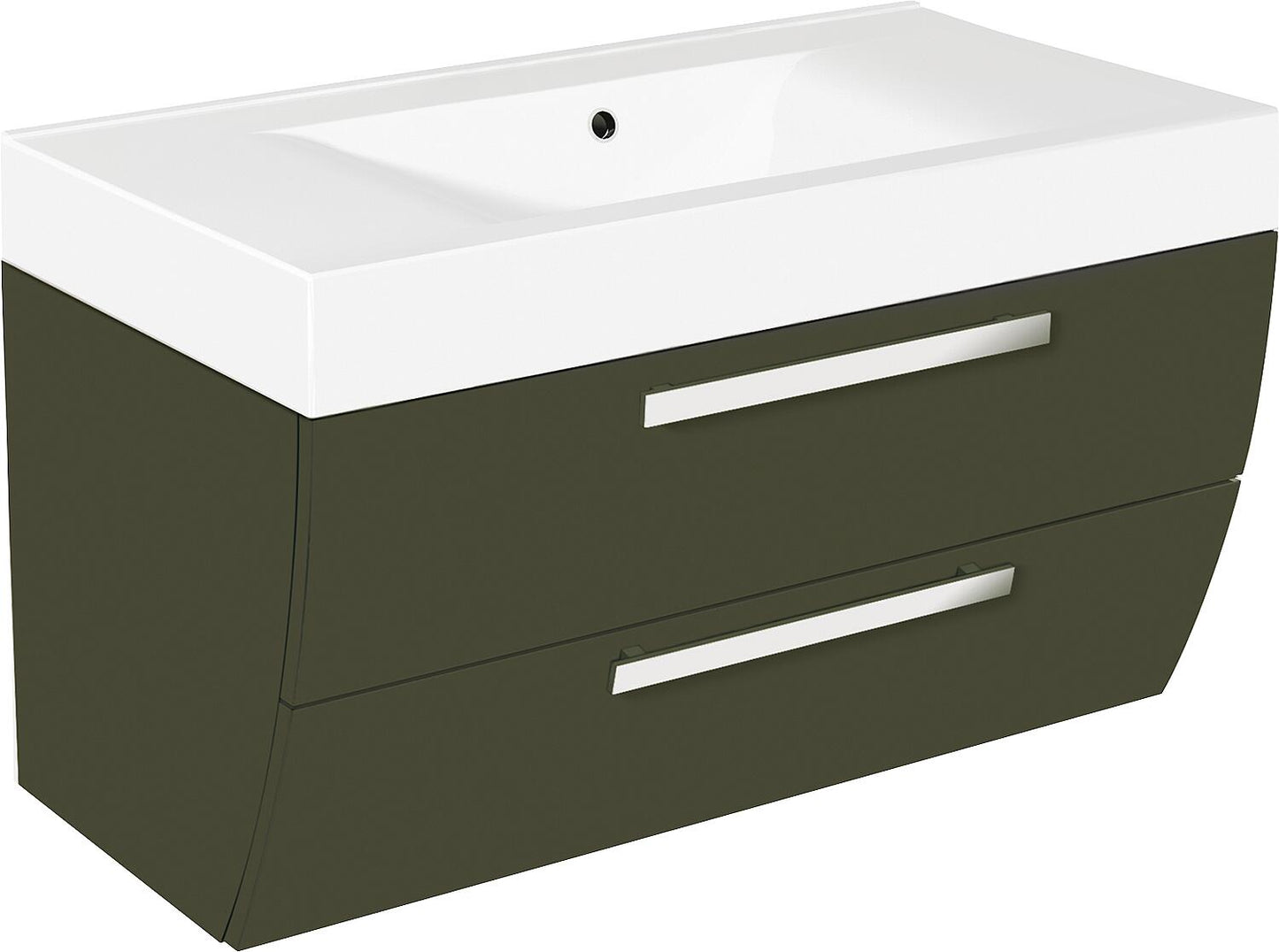 WTU+Mineralguss-WT ENNA, graphit Hochglanz, 2 Auszüge, 900x544x500mm