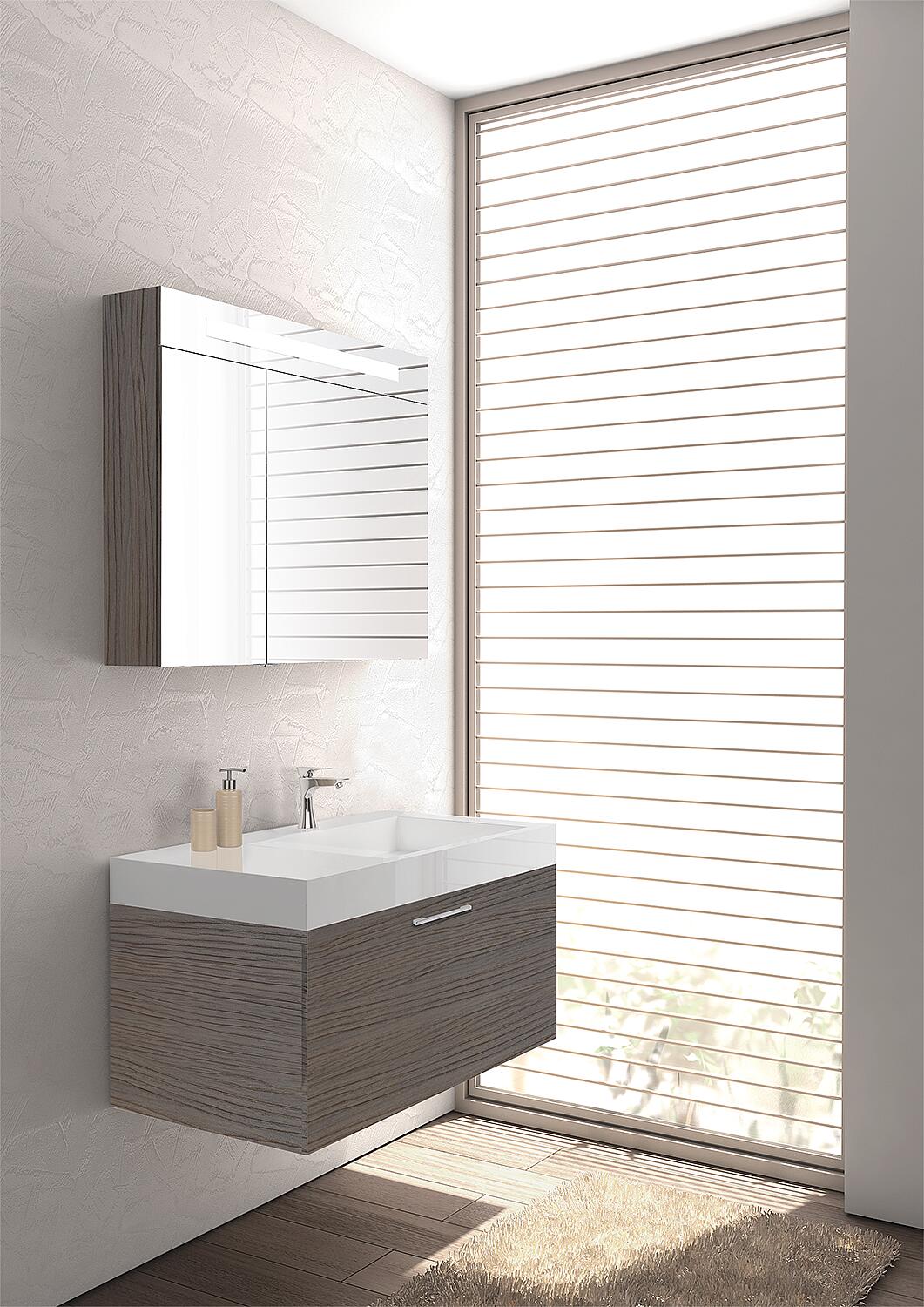 Bathroom furniture set ELISA series MAA, Thea oak, width 905mm