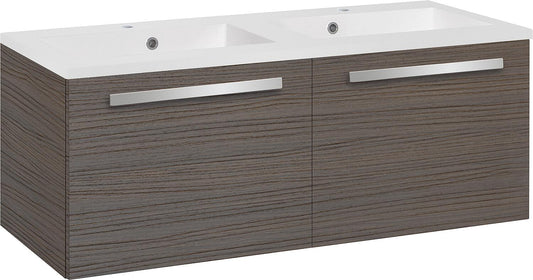 Lavabo en fonte WTU+Mineral EBLI, chêne Thea, 2 tiroirs, 1210 x 494 x 510 mm