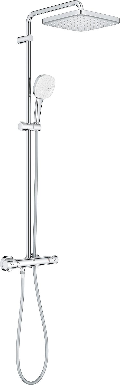 Grohe Tempesta Cosmopolitan 250 cube shower system with thermostatic mixer, chrome