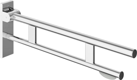 Stützklappgriff Hewi Serie 900 Duo Design B, 850 mm mit Papierrollenhalter