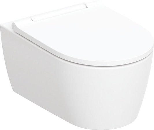 Ensemble WC suspendu Geberit One à chasse d'eau profonde et abattant, blanc