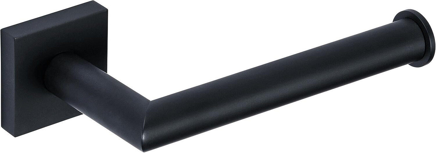 Toilet paper holder without lid, right-hand Elean nero, brass, black