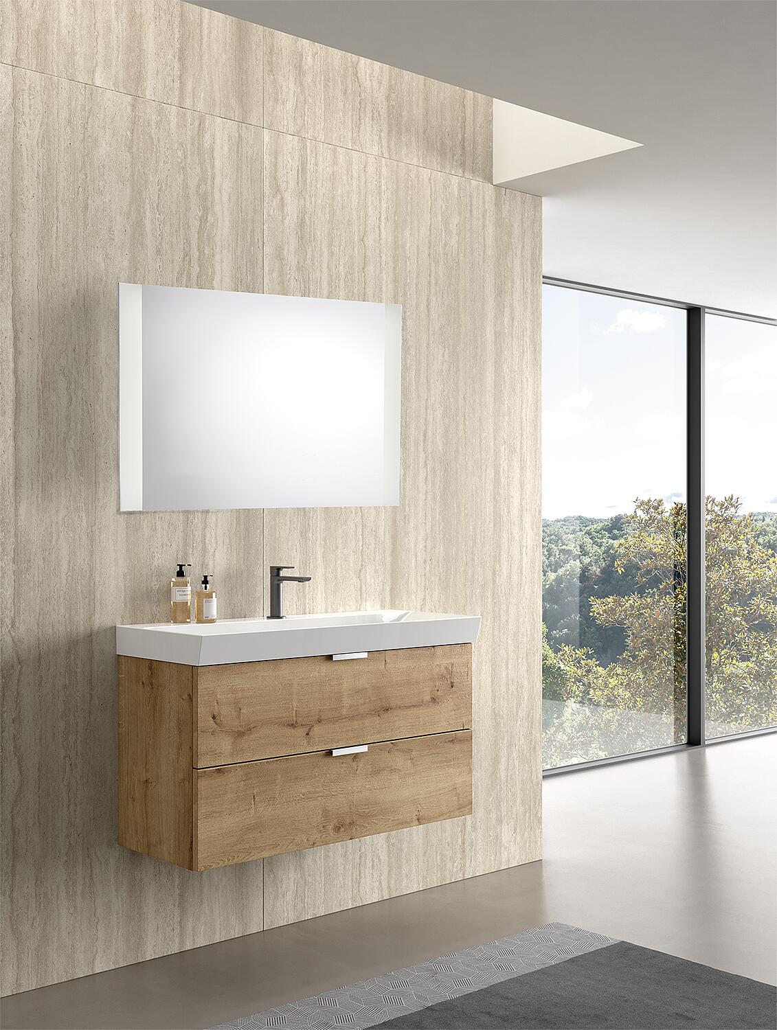 Bathroom furniture set EBSI series MAF oak arlington