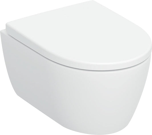 Geberit ICon wall-hung, deep-flush toilet, shortened; TurboFlush with KeraTect, WxHxD 360x335x490mm, white