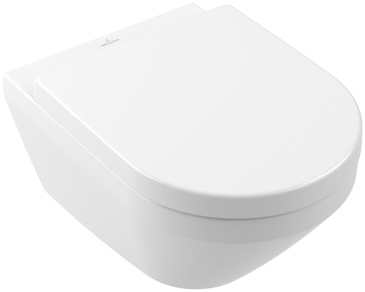 Combi-Pack V&amp;B Architectura wall-hung, deep-flush toilet, closed, C+ TwistFlush, rimless + soft-close toilet seat, white