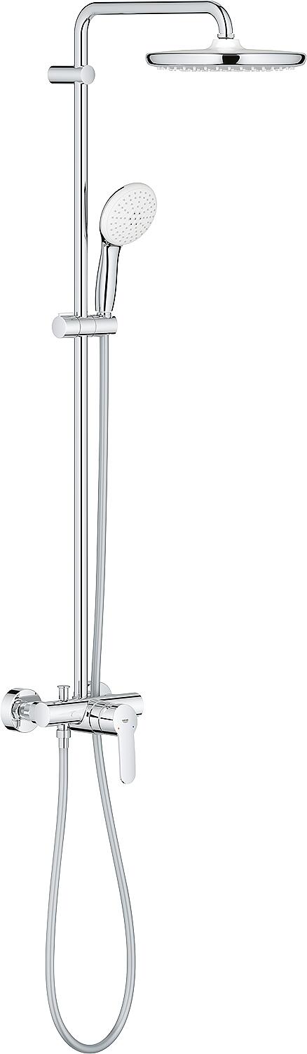 Brause-System Grohe Tempesta Handbrause, Kopfbrause 250mm, chrom mit Einhebelmischer