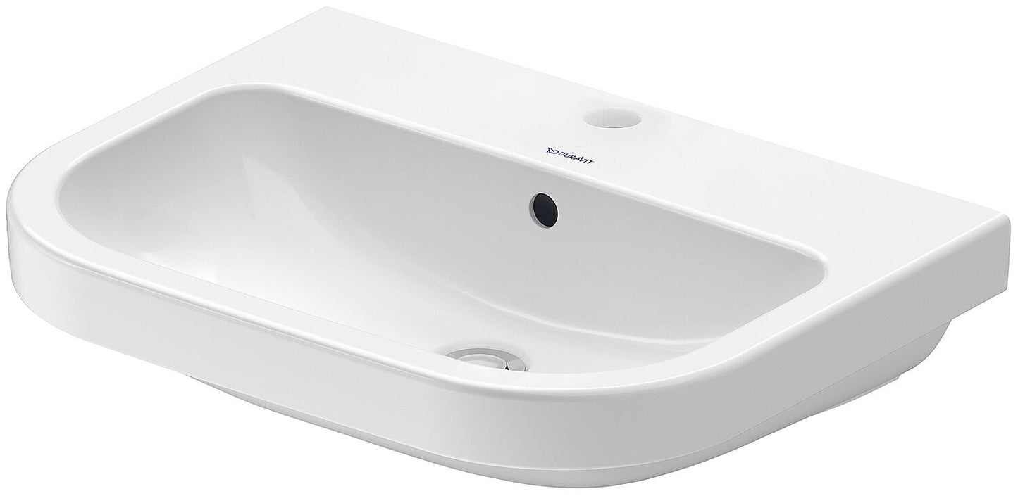 Duravit D-Code washbasin 650 mm with ÜL, 1 HL white