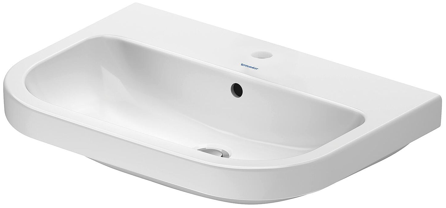 Duravit D-Code washbasin 650 mm with ÜL, 1 HL white