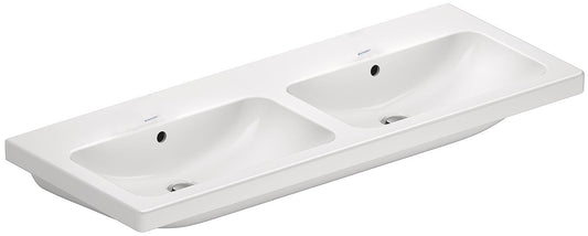 Double washbasin Duravit D-Code 1200 mm, 2 HL white