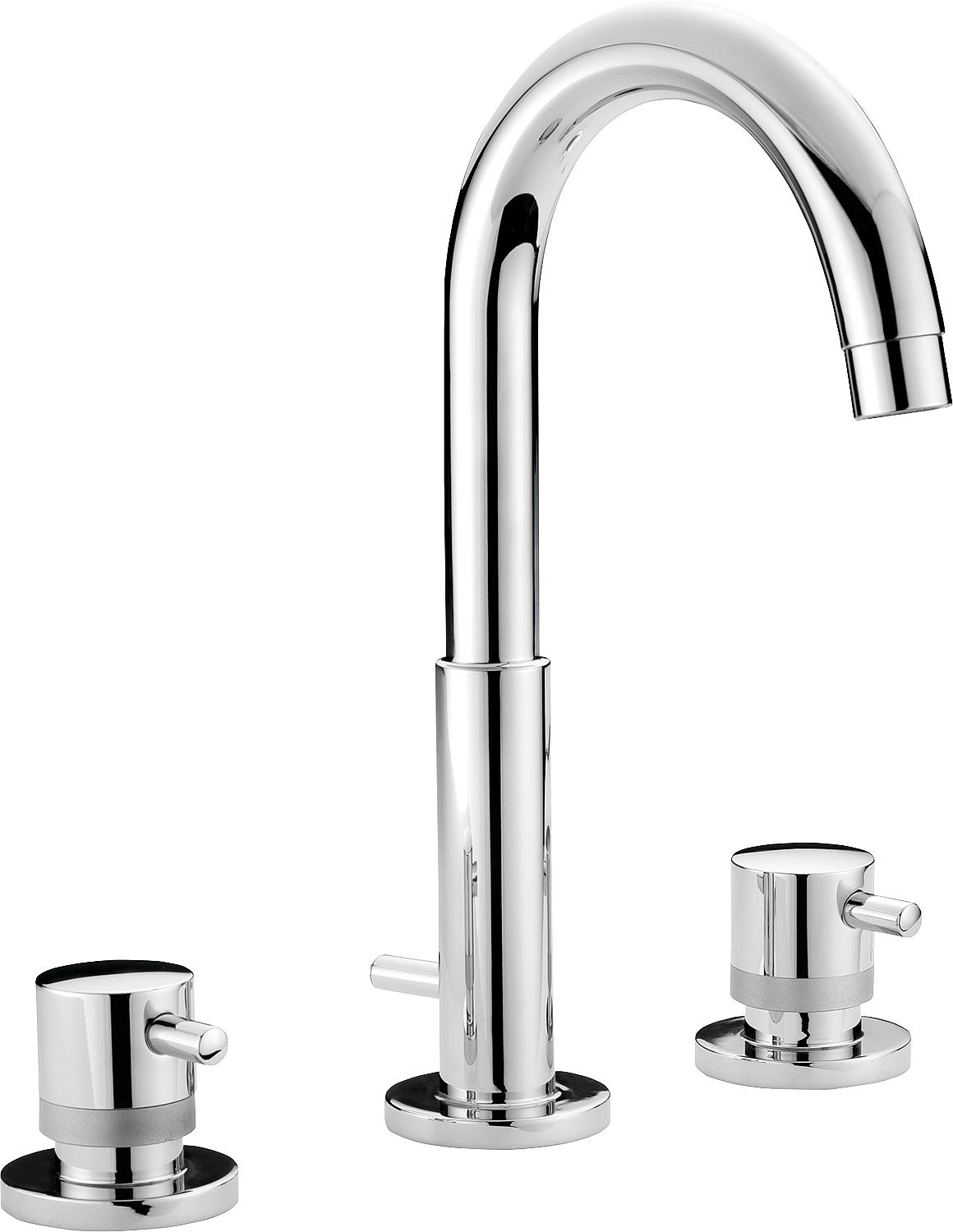 3-hole basin mixer Kos, projection 155 mm, chrome