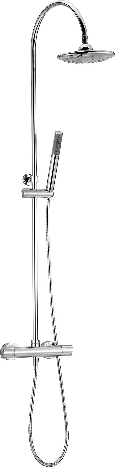 Brause-System Rhodos Stabhandbrause, Kopfbrause Ø 200 mm und Thermostat chrom