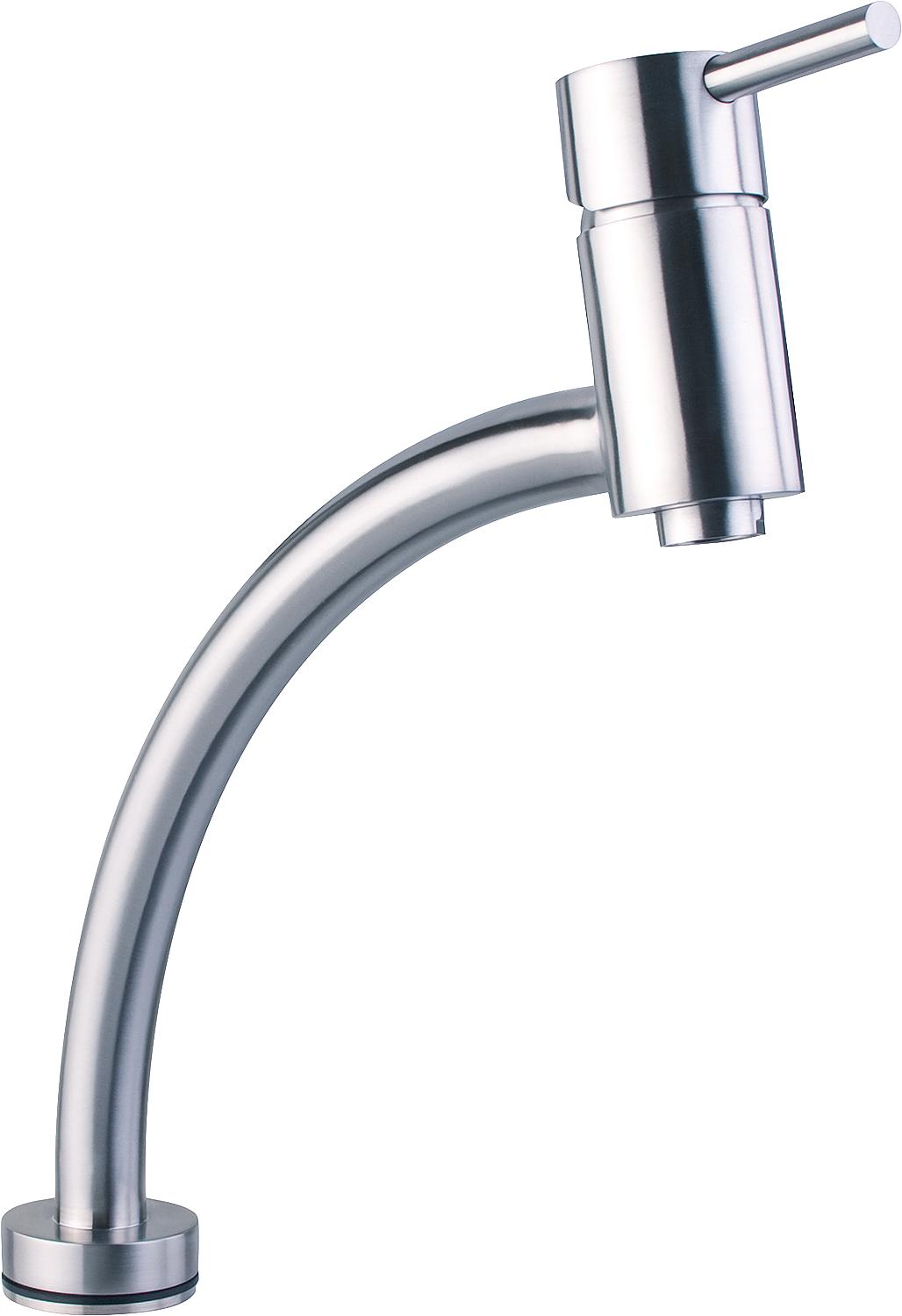 Kitchen sink mixer Colorado with swivel spout, 220 mm projection, polished stainless steel