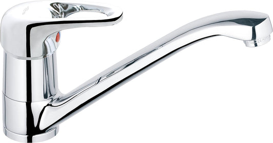 Mitigeur de cuisine Top II avec bec pivotant en fonte, saillie 229 mm, chromé