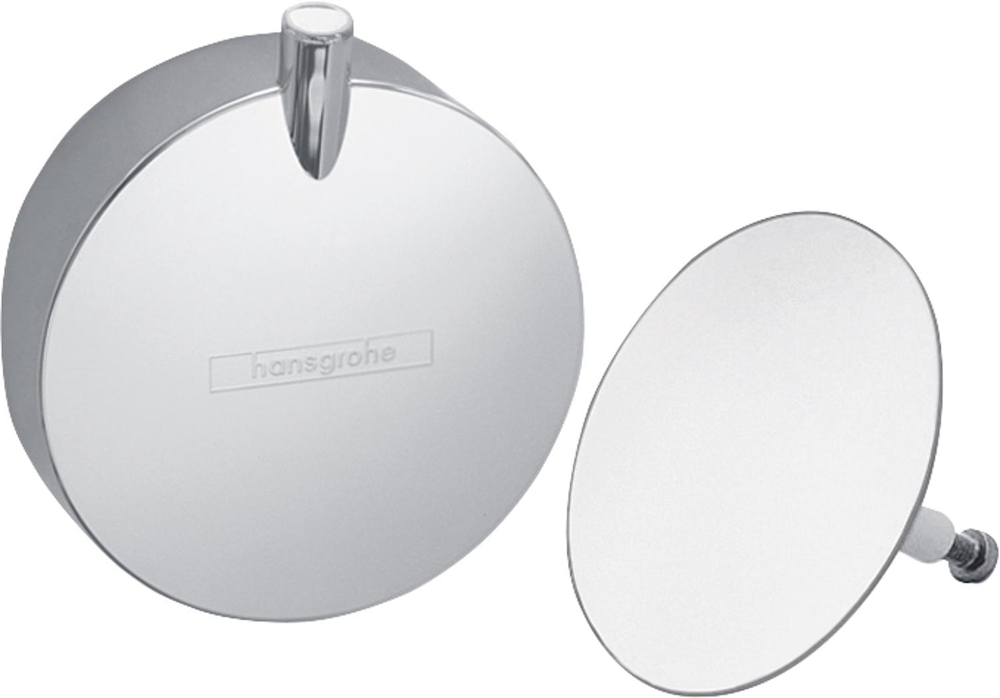Flexaplus S complete set for standard and special bathtubs, consisting of handle and safety plug - chrome finish.