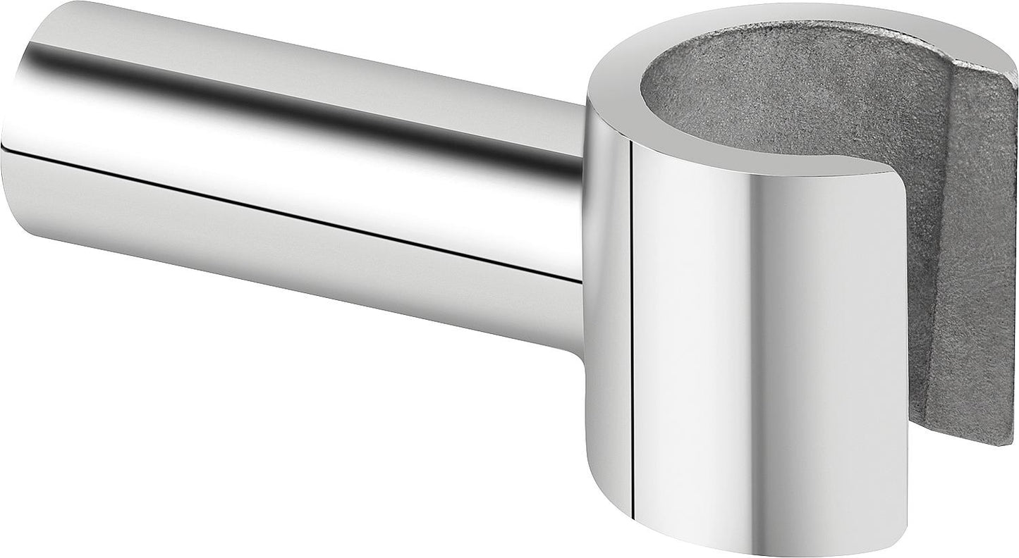 Support mural de douche en inox rond poli