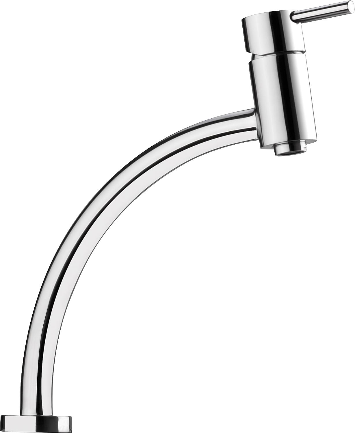 Kitchen sink mixer Colorado with swivel spout, 220 mm projection, polished stainless steel