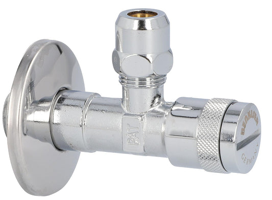 Eckventil mit Filter, verchromt
