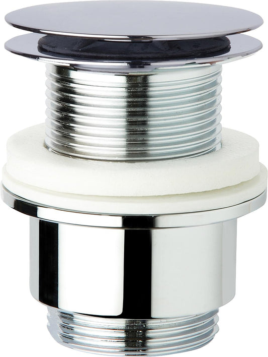 Vanne à tige Klicker sans trop-plein DN 32 (1 1/4"), avec grande plaque de recouvrement 63 mm