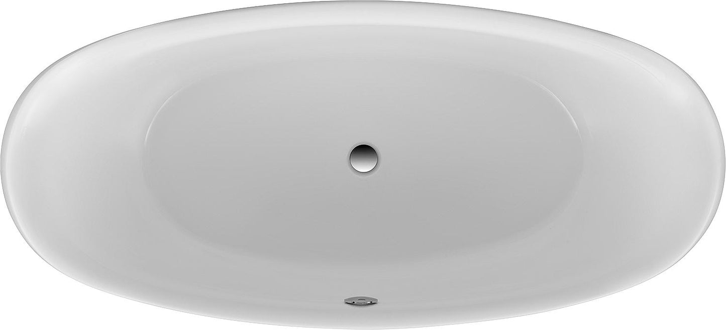 CLAS bathtub (W x H x D): 1805 x 745 x 835 mm, freestanding, capacity: 200 l, white acrylic