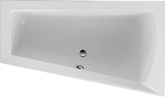 Space-saving bathtub LAGO I right 1700x500x1000/655 mm acrylic, white